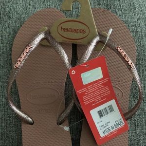 Havaianas rose flip flops Brand New with tags